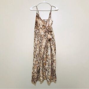 Dress Forum by Urban Outfitters Tan Snake Print Wrap Dress